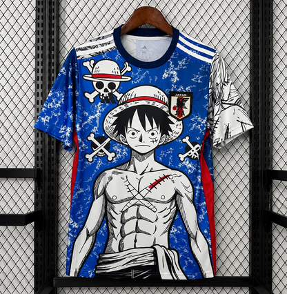 Luffy cicatrisé bleu et blanc