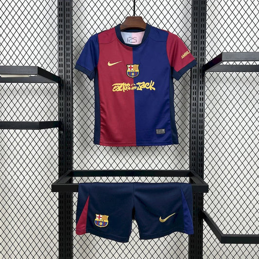 Kit Enfant Barcelone Domicile Travis Scott 2024/2025